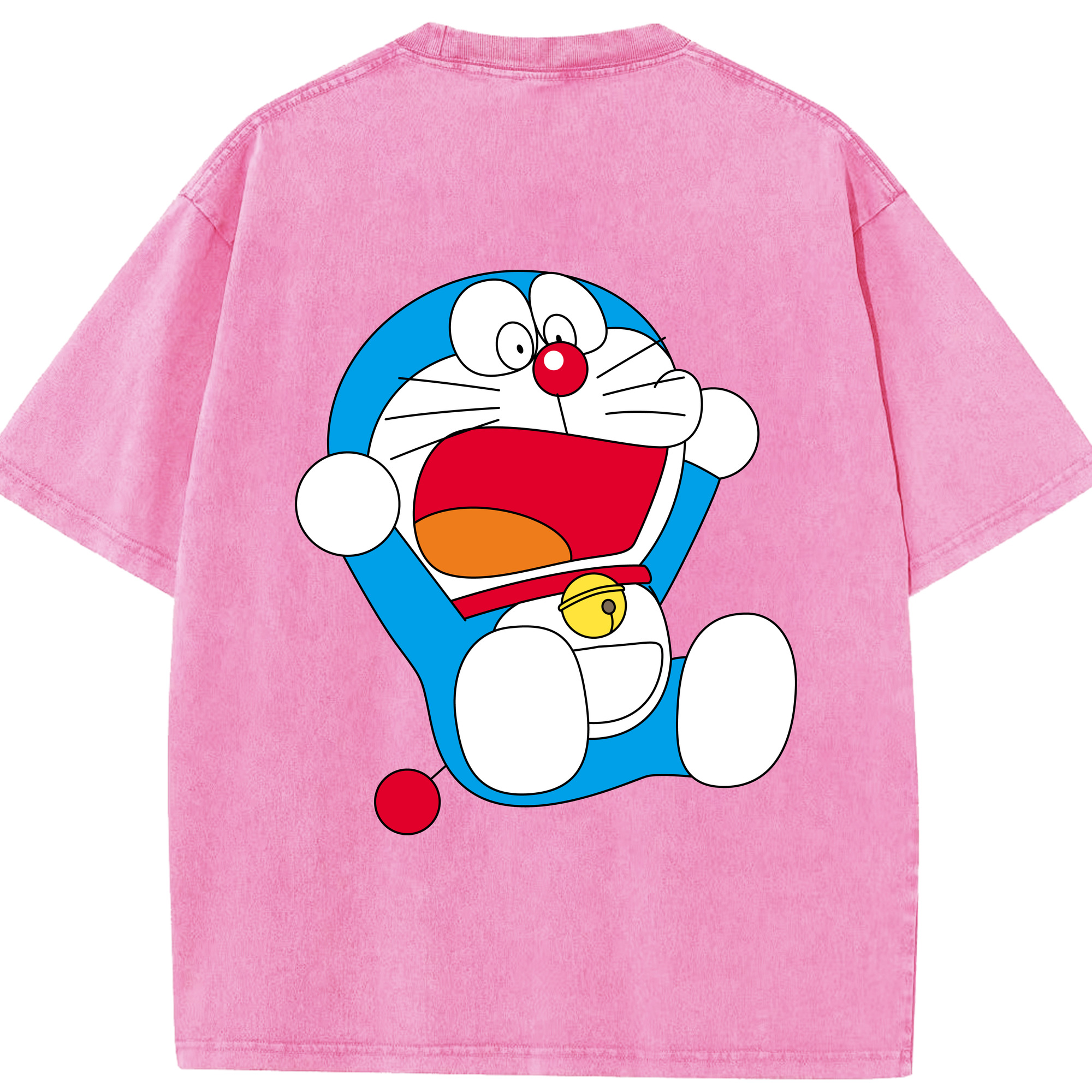 （画像用） ドラえもん Doraemon 綿100% ヴィンテージ風 半袖Tシャツ（背面プリント）